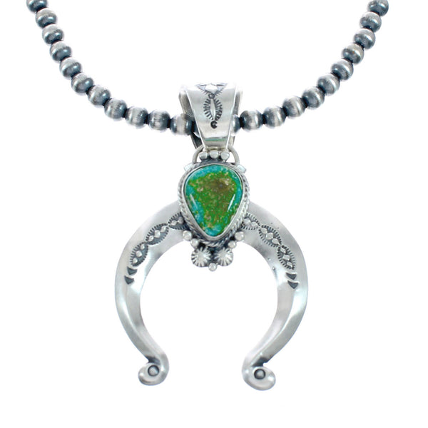 Sterling Silver Turquoise Navajo Naja Necklace SN20297