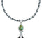 Navajo Turquoise Sterling Silver Old Pawn Bead Necklace SN20295