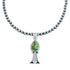 Navajo Turquoise Sterling Silver Old Pawn Bead Necklace SN20295