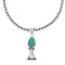 Navajo Turquoise Sterling Silver Old Pawn Bead Necklace SN20294