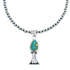 Navajo Turquoise Sterling Silver Old Pawn Bead Necklace SN20294