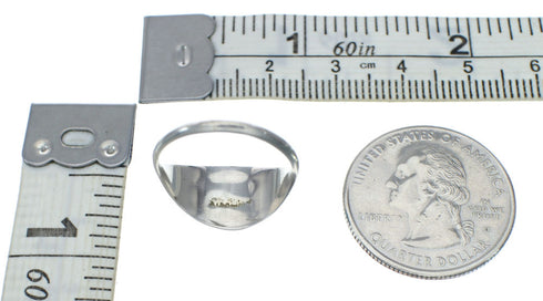 Genuine Sterling Silver Southwestern Turquoise Ring Size 6-3/4 SN20112