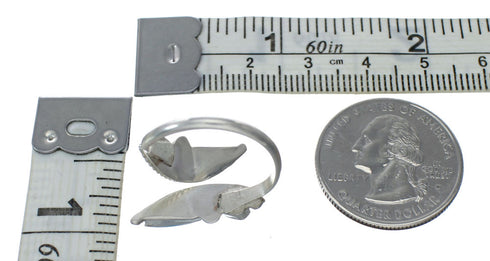 Zuni Indian Brown Opal Genuine Sterling Silver Adjustable Butterfly Ring Size 7-9 SN20229