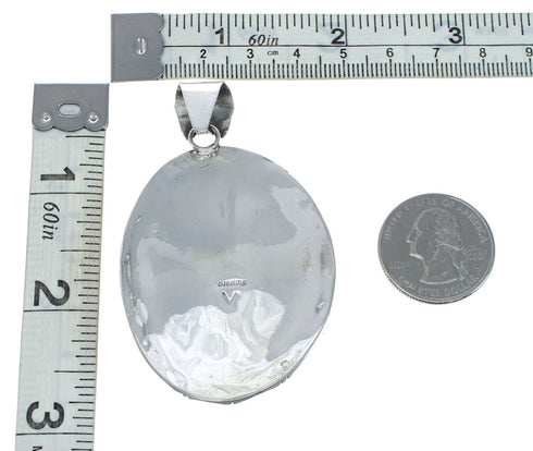 Navajo Native American Turquoise Sterling Silver Pendant SN20259