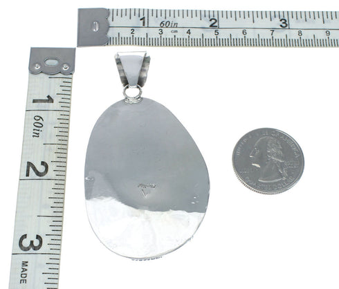 Navajo Native American Turquoise Sterling Silver Pendant SN20261