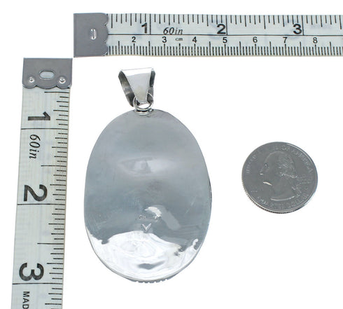 Navajo Native American Turquoise Sterling Silver Pendant SN20260