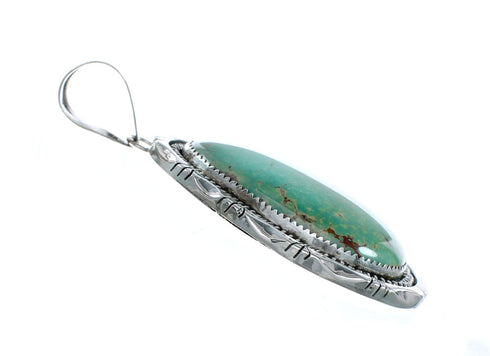 Navajo Native American Turquoise Sterling Silver Pendant SN20263