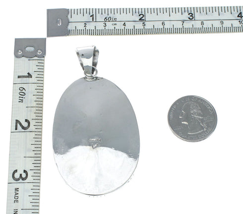 Navajo Native American Turquoise Sterling Silver Pendant SN20264