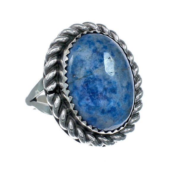 Denim Lapis Navajo Sterling Silver Ring Size 7-3/4 SN20256