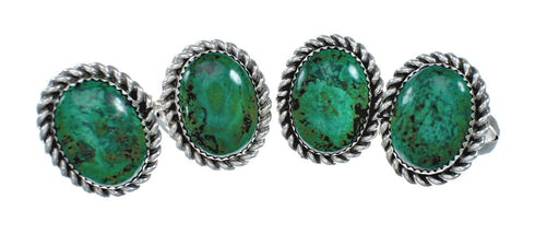 Turquoise Navajo Sterling Silver Ring Size 7 SN20238