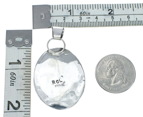 Onyx Sterling Silver Navajo Pendant SN20258
