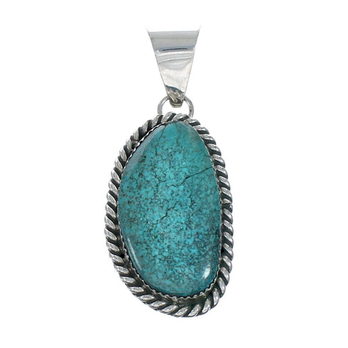 Navajo Native American Turquoise Sterling Silver Pendant SN20067