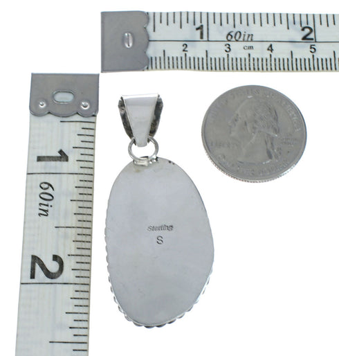 Navajo Native American Turquoise Sterling Silver Pendant SN20067