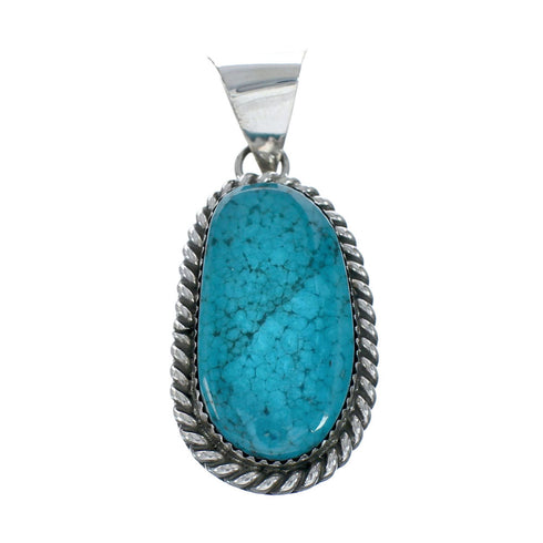 Navajo Native American Turquoise Sterling Silver Pendant SN20075