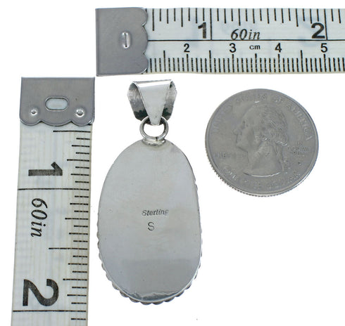 Navajo Native American Turquoise Sterling Silver Pendant SN20075