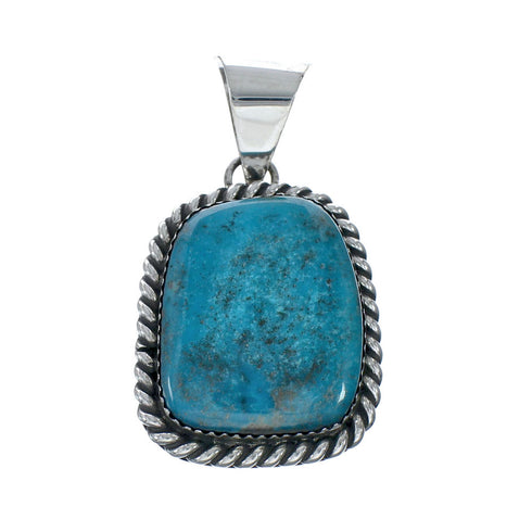 Navajo Native American Turquoise Sterling Silver Pendant SN20074