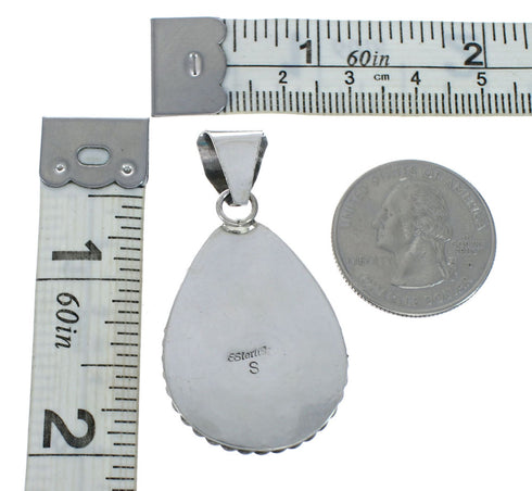 Navajo Native American Turquoise Sterling Silver Pendant SN20073