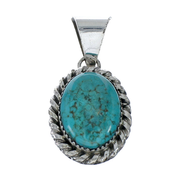 Navajo Native American Turquoise Sterling Silver Pendant SN20086