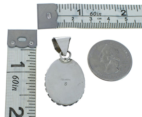 Navajo Native American Turquoise Sterling Silver Pendant SN20086