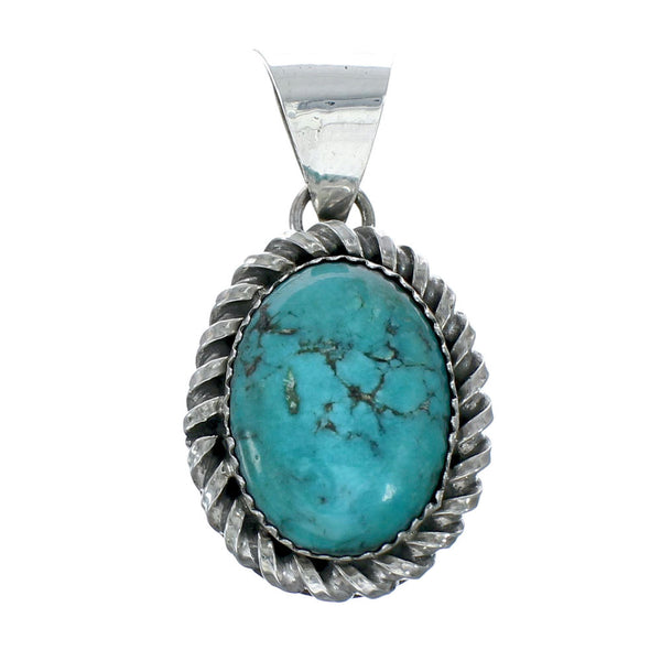 Navajo Native American Turquoise Sterling Silver Pendant SN20085