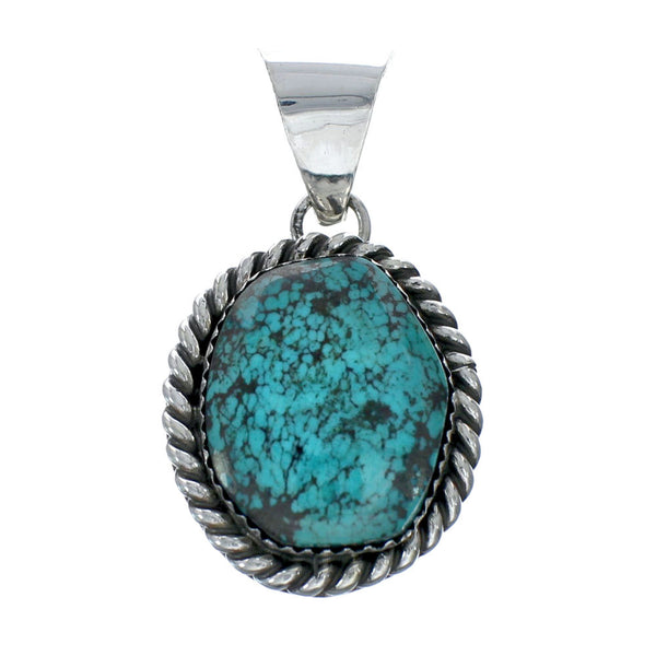 Navajo Native American Turquoise Sterling Silver Pendant SN20084