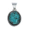 Navajo Native American Turquoise Sterling Silver Pendant SN20084
