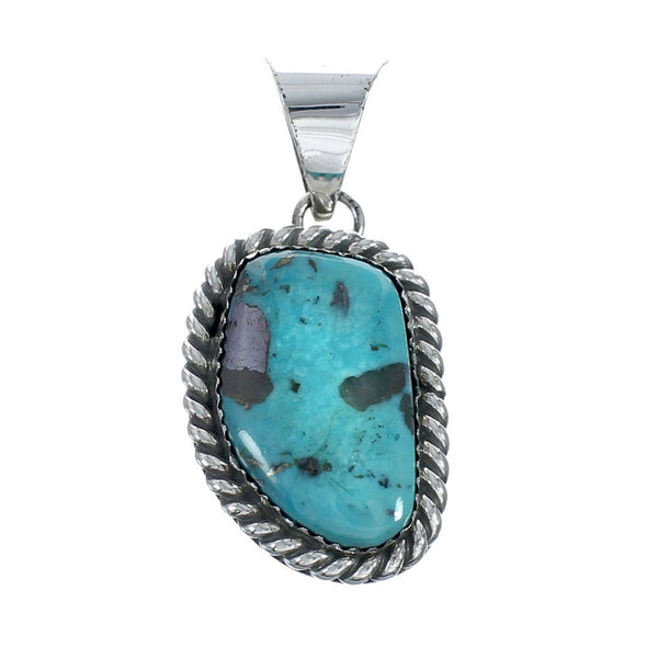 Navajo Native American Turquoise Sterling Silver Pendant SN20079
