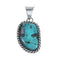 Navajo Native American Turquoise Sterling Silver Pendant SN20079