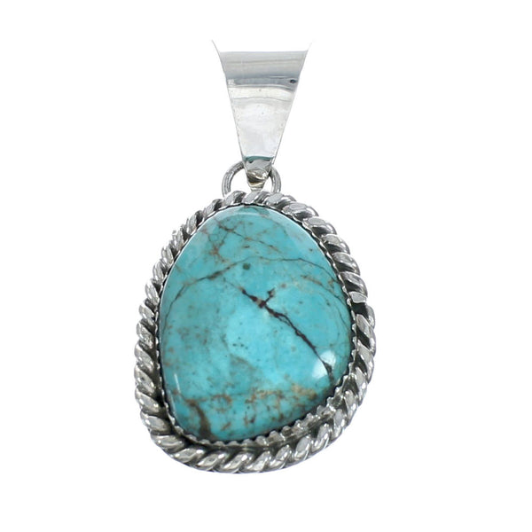Navajo Native American Turquoise Sterling Silver Pendant SN20081
