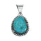 Navajo Native American Turquoise Sterling Silver Pendant SN20078