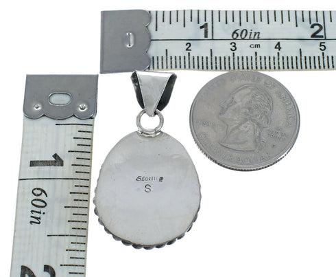 Navajo Native American Turquoise Sterling Silver Pendant SN20078