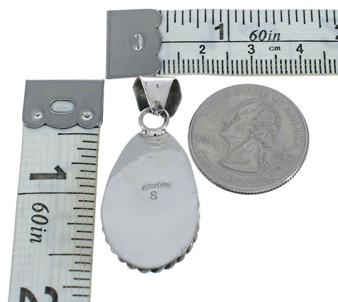Navajo Native American Turquoise Sterling Silver Pendant SN20080