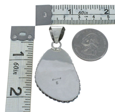 Navajo Native American Turquoise Sterling Silver Pendant SN20099