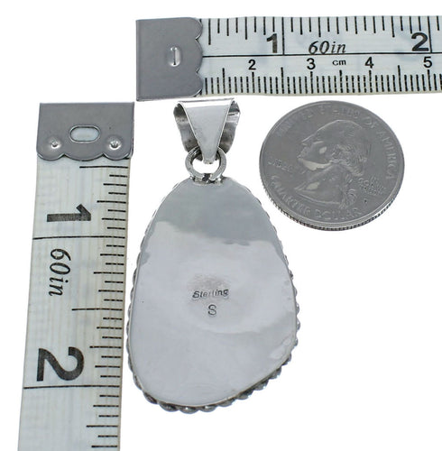 Navajo Native American Turquoise Sterling Silver Pendant SN20092