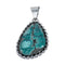 Navajo Native American Turquoise Sterling Silver Pendant SN20096