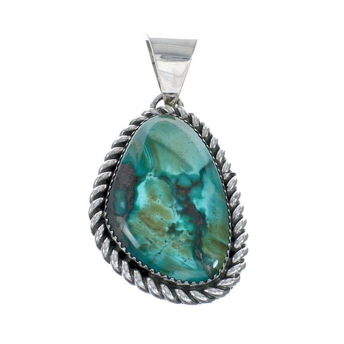 Navajo Native American Turquoise Sterling Silver Pendant SN20095