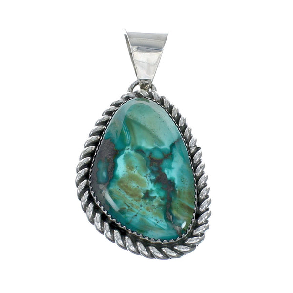 Navajo Native American Turquoise Sterling Silver Pendant SN20095