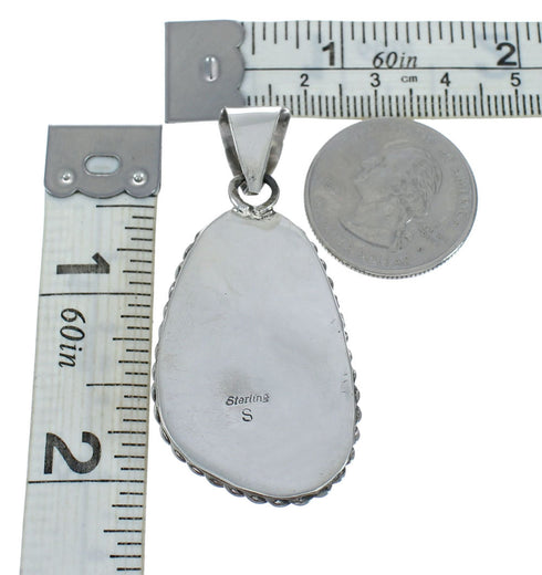 Navajo Native American Turquoise Sterling Silver Pendant SN20091