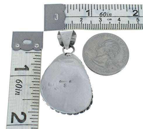 Navajo Native American Turquoise Sterling Silver Pendant SN20059