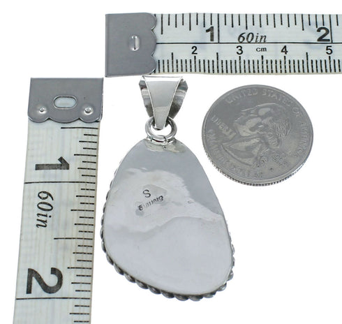 Navajo Native American Turquoise Sterling Silver Pendant SN20090