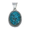Navajo Native American Turquoise Sterling Silver Pendant SN20089
