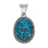 Navajo Native American Turquoise Sterling Silver Pendant SN20089