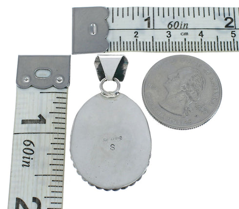 Navajo Native American Turquoise Sterling Silver Pendant SN20089