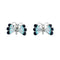 Zuni Indian Butterfly Multicolor Authentic Sterling Silver Post Stud Earrings SN20350