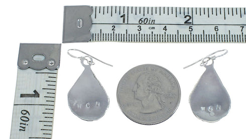 Zuni Multicolor Sterling Silver Hook Dangle Earrings SN20320