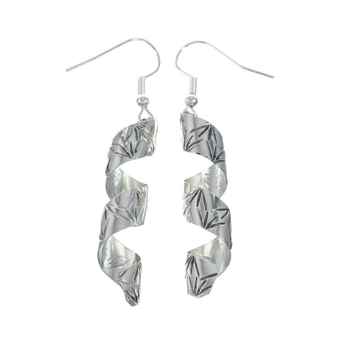 Native American Genuine Sterling Silver Dangle Earrings SN20332