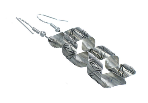 Native American Genuine Sterling Silver Dangle Earrings SN20332