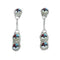 Multicolor Zuni Sun Sterling Silver Post Dangle Earrings SN20324