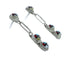 Multicolor Zuni Sun Sterling Silver Post Dangle Earrings SN20324
