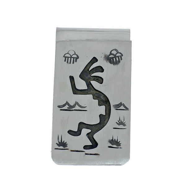 Genuine Sterling Silver Kokopelli Native American Money Clip SN20340
